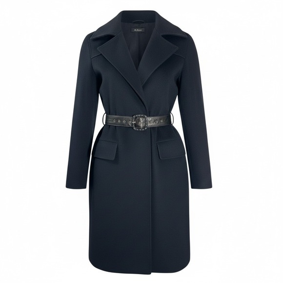 Ulla Johnson Jackets & Blazers - Ulla Johnson Womens Wool Cashmere Overcoat M Black Single-Breasted Tailored